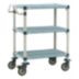 Utility Carts with Antimicrobial Perforated Flush Plastic Shelves