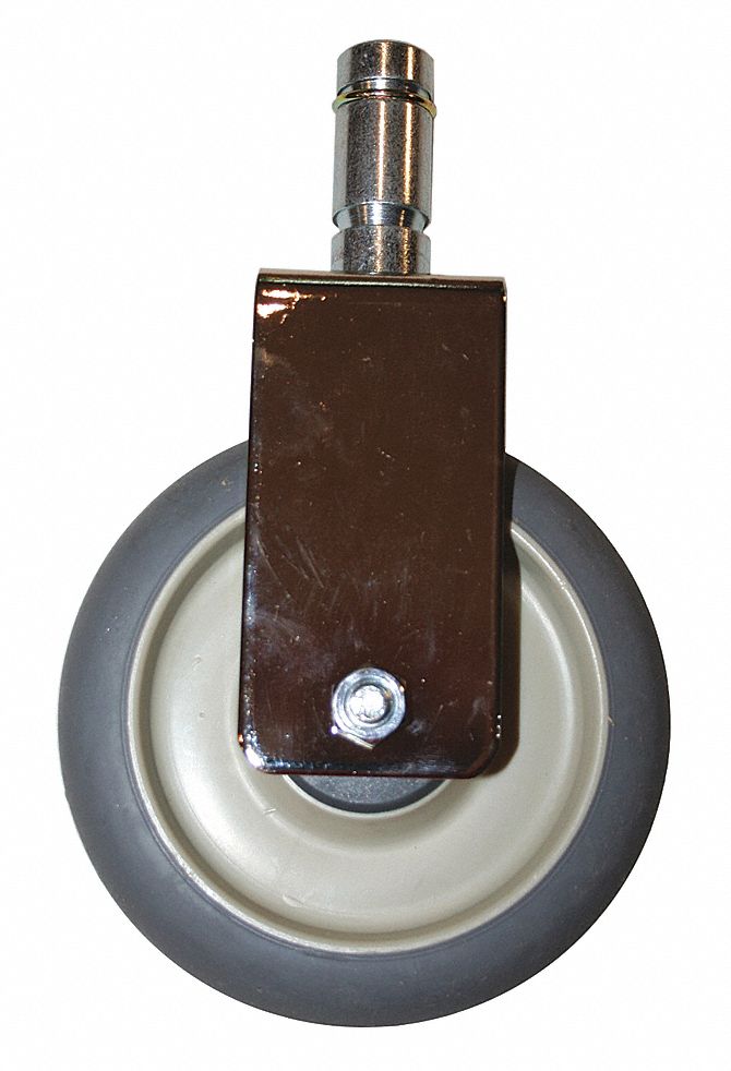 REPLACEMENT CASTER FOR SHELF & UTILITY CARTS, 300 LB LOAD CAPACITY, BLACK, STEM, RIGID, 1 PR