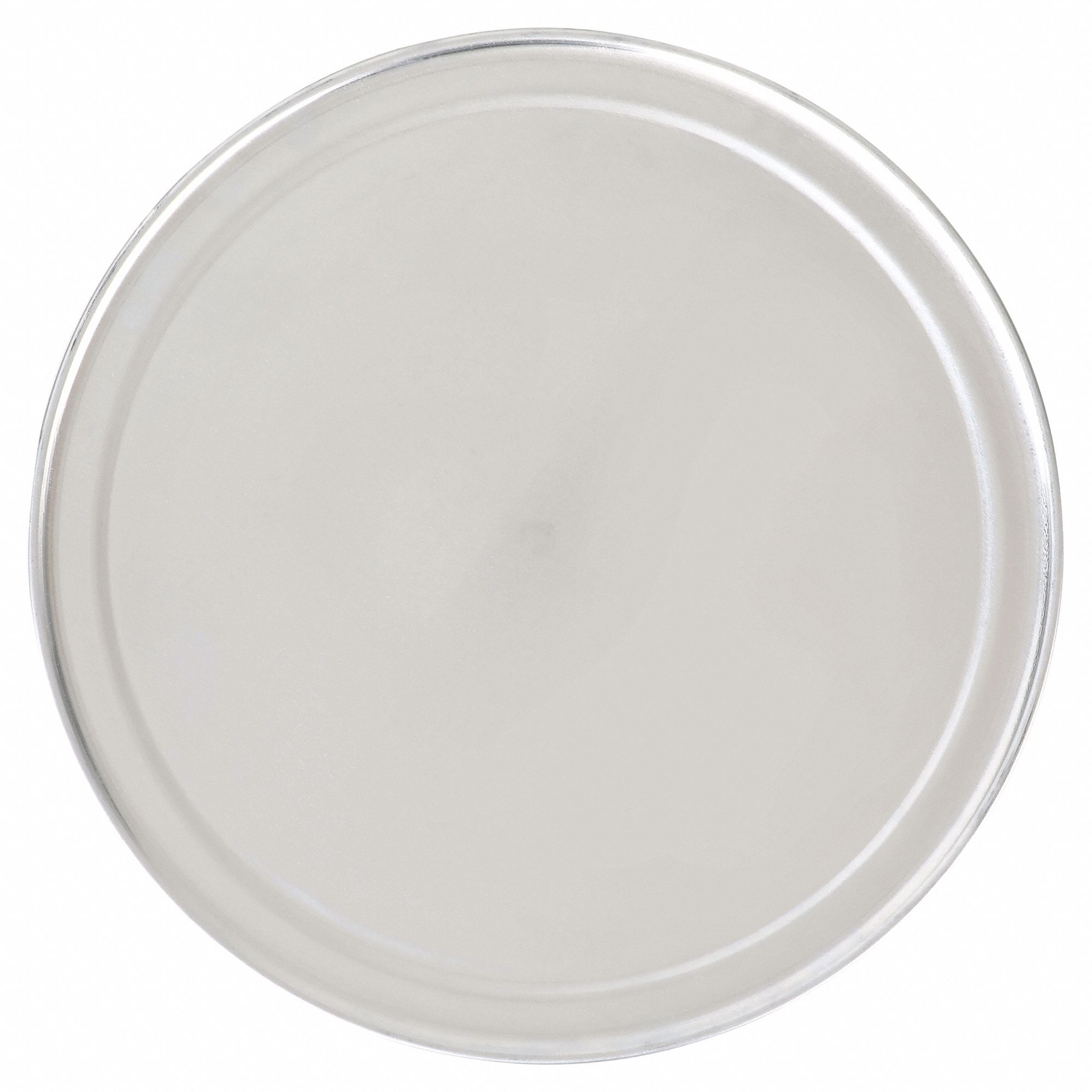 Pizza Pan: 12 in Overall Dia, Aluminum, Solid, 1.29 cu ft Capacity, 18 ga Gauge