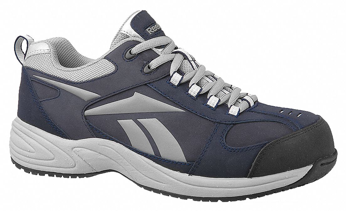 REEBOK Athletic Shoe, 6-1/2, M, Women's, Navy, Composite Toe Type, 1 PR ...