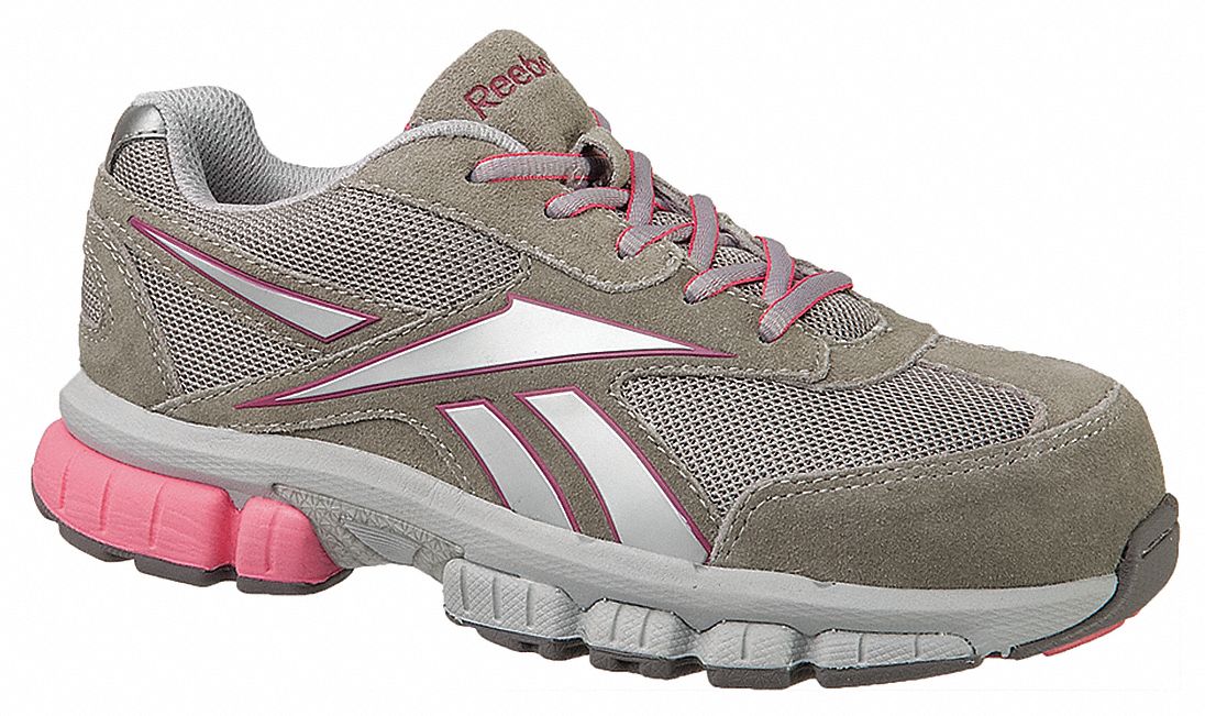 REEBOK Women's Athletic Style Work Shoes, Composite Toe Type, Suede and