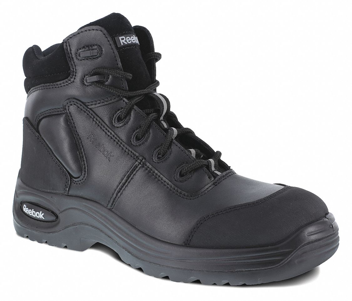 6-Inch Work Boot: Women's, Size 10 1/2, M, Black, Composite Toe Cap, Removable Insole