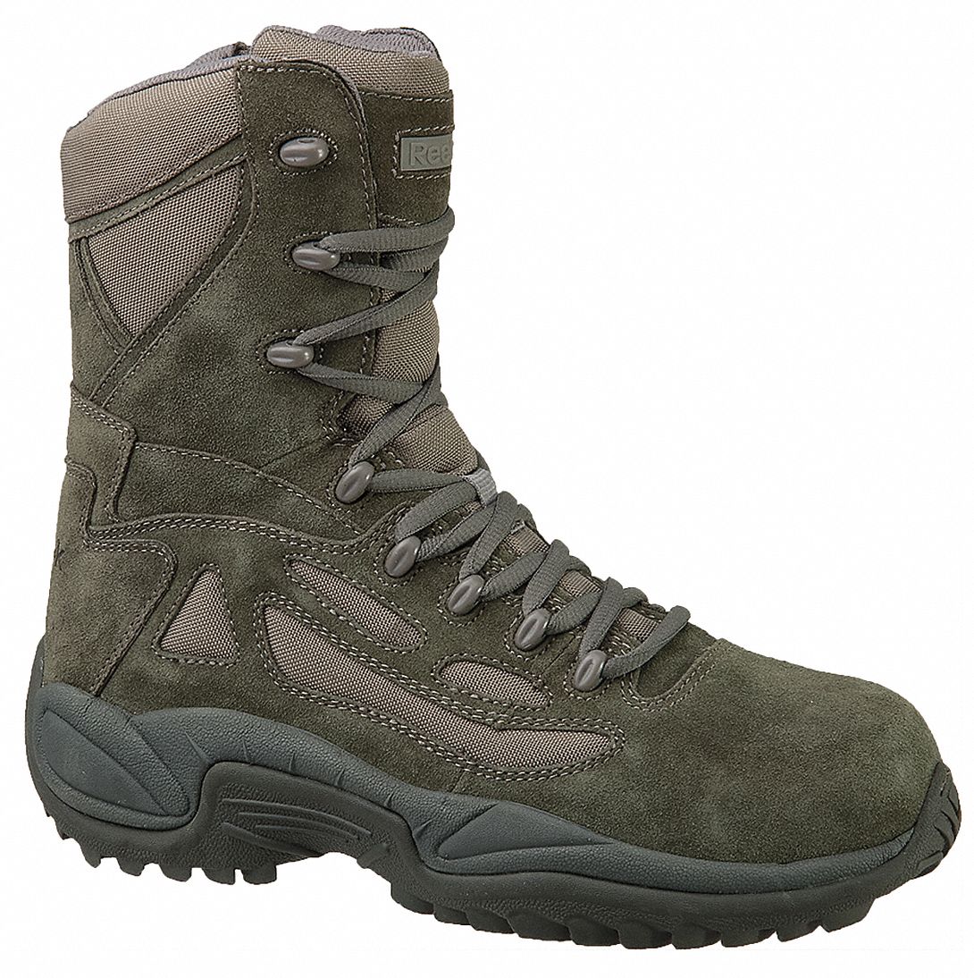 REEBOK Military/Tactical, 9, W, Men's, Sage Green, Composite Toe Type ...