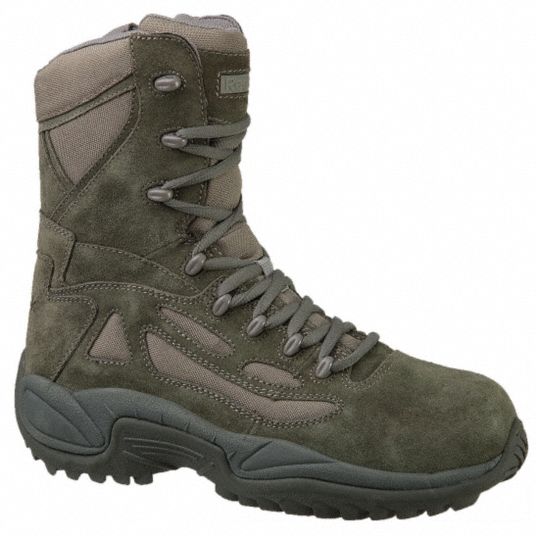 Sage green composite toe cheap military boots