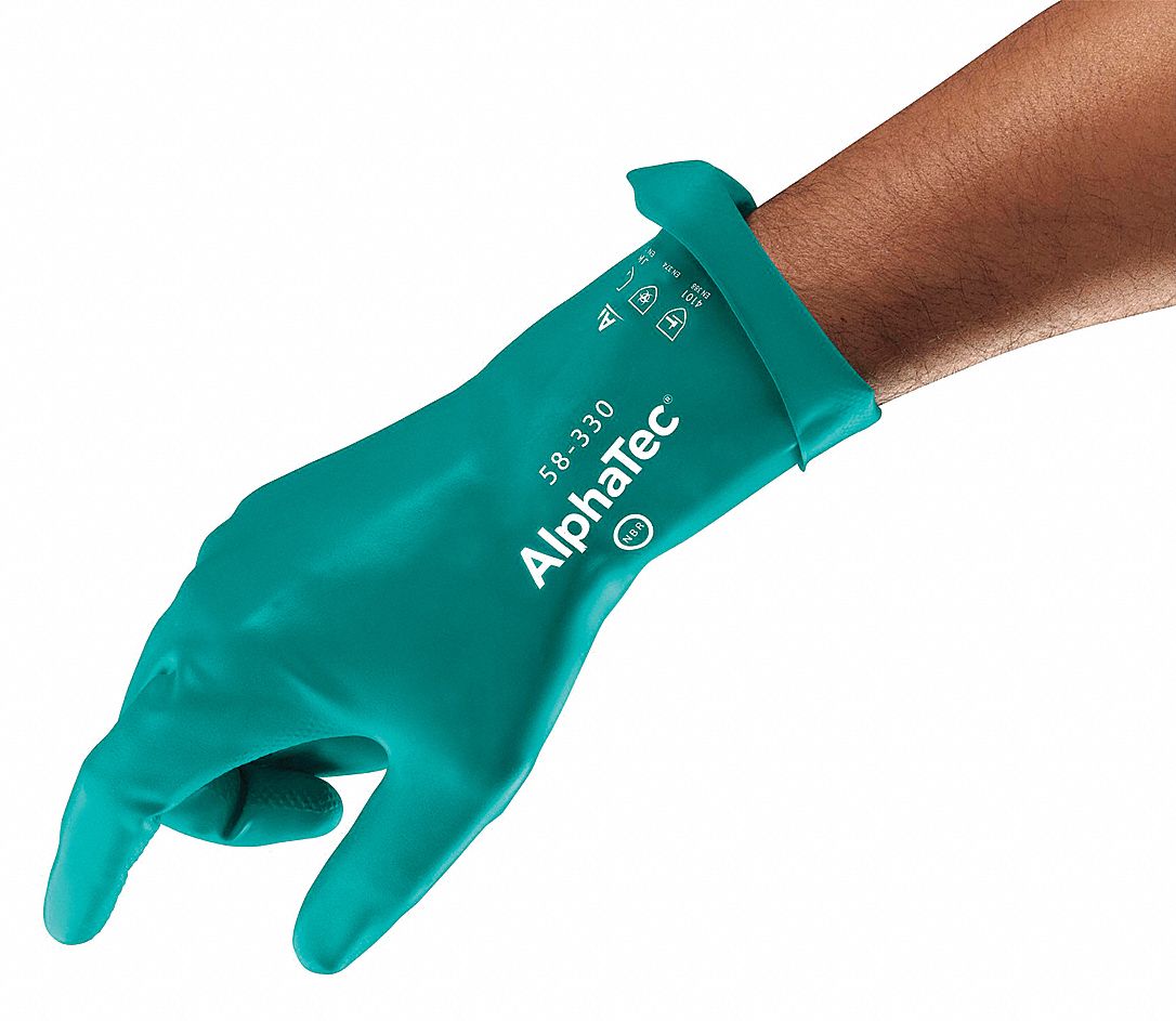 Chemical Resistant Gloves,26mil,Sz10,PR