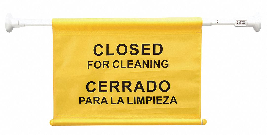 DOOR BARRICADE SIGN,BLACK/YELLOW,14 IN H