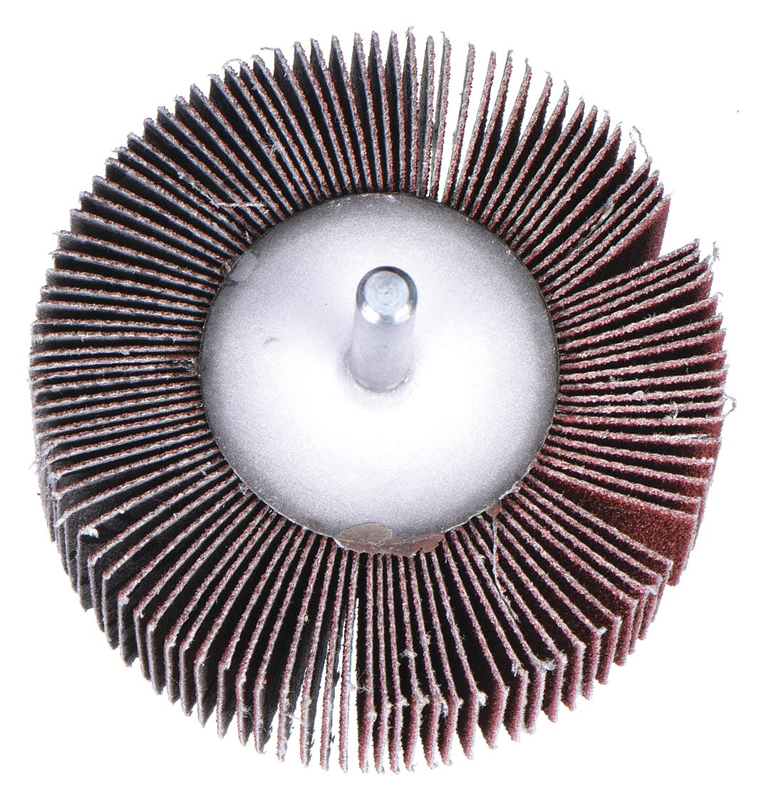 Mounted Flap Wheel, 3 in. D, 80 Grit, PK10