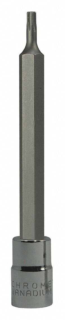 ScktBit Stl T10 Torx Chrm 6Pnt 0.25in