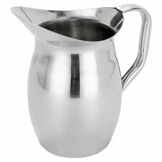 AMERICAN METALCRAFT, 100 oz Capacity, Silver, Bell Pitcher without ...