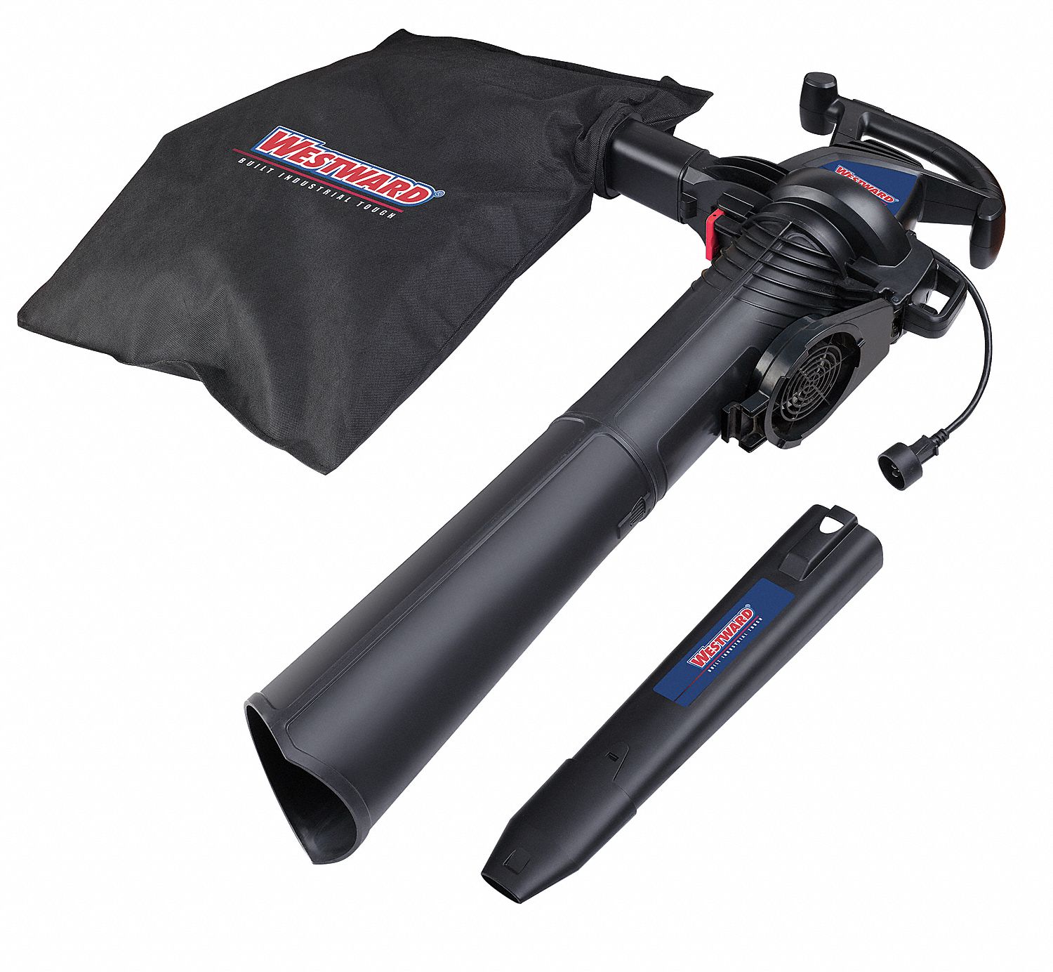 CORDED HANDHELD LEAF BLOWER/VACUUM, 370 CFM MAX. AIR FLOW, 210 MPH MAX. AIR SPEED, 2 SPEEDS