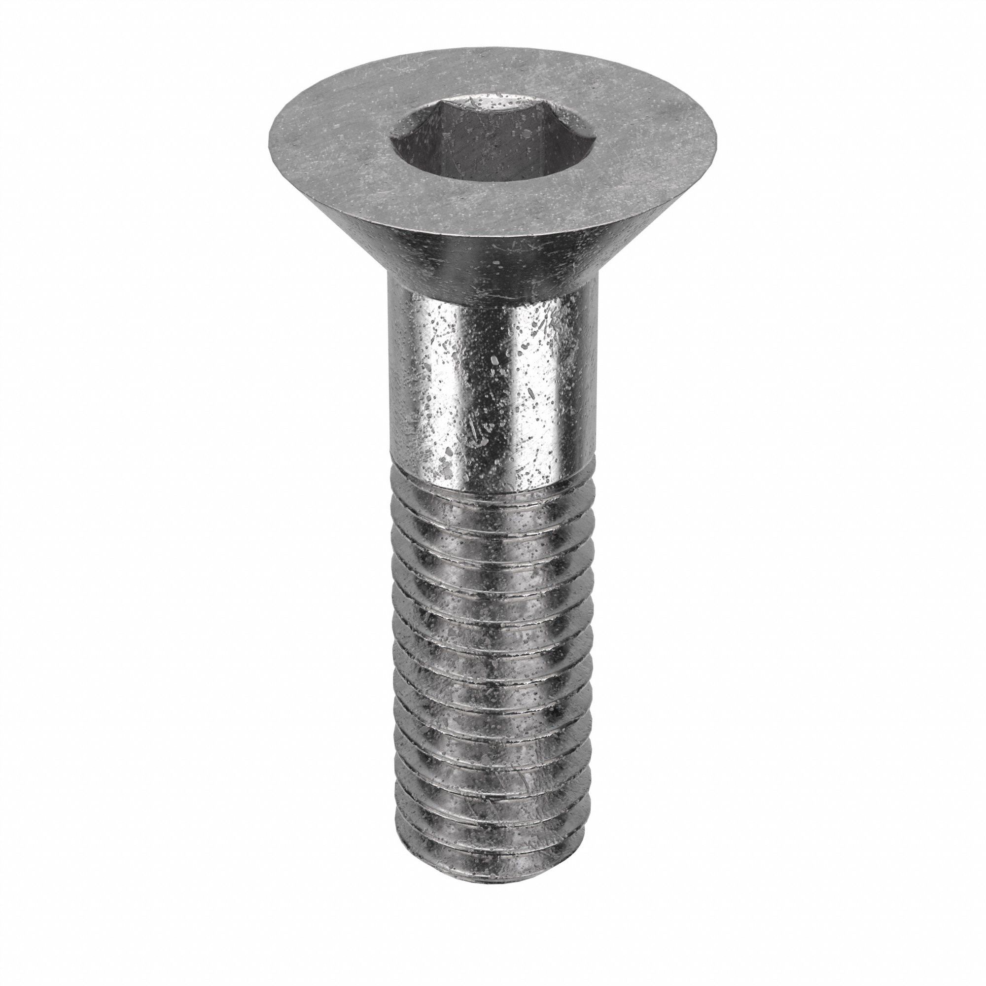 Binding Post Screw: 3/8"-16 Thread Size, Flat Head, Socket Drv, Stainless Steel, Plain, Socket
