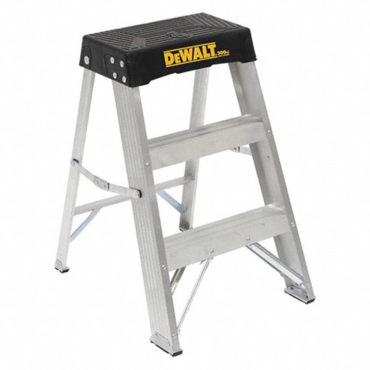 DEWALT, 2 Steps, 2.4 ft Overall Ht, Step Stool - 20X983|DXL2010-02 ...