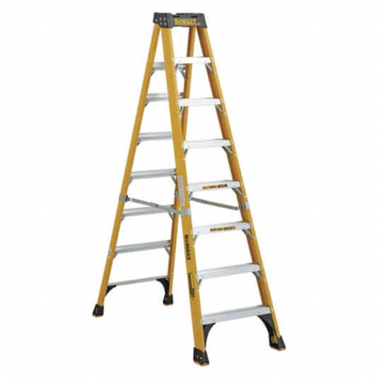 DEWALT, 8 ft Ladder Ht, 7 Steps, Stepladder - 20X991|DXL3810-08 - Grainger