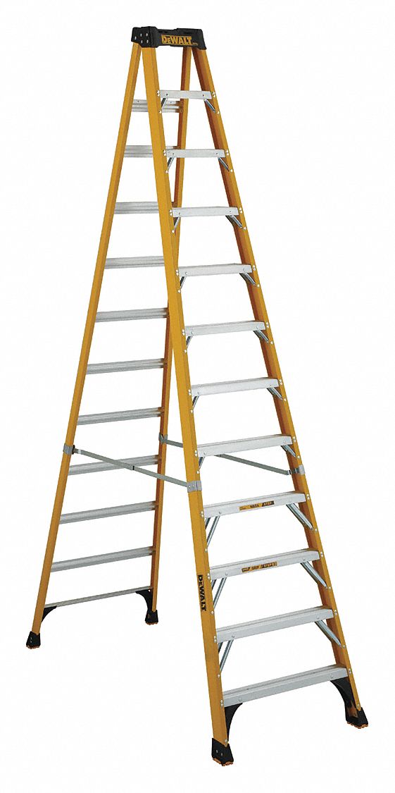 Dewalt 12 ft ladder size fiberglass stepladder 20x996 dxl3410 12