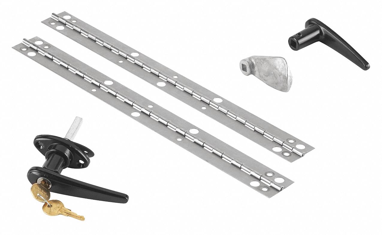 Swing Door Conversion Kit: Swing Door Conversion Kit, Steel, 1 1/8 in Overall Lg