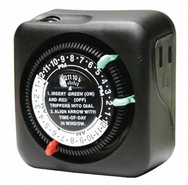 INTERMATIC Plug In Timer, Black, Min. Time Setting 30 min, Max. Time