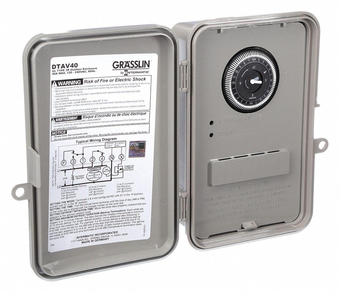 INTERMATIC, 48 Per Day, 120/240V AC, Defrost Timer Control 20XF94