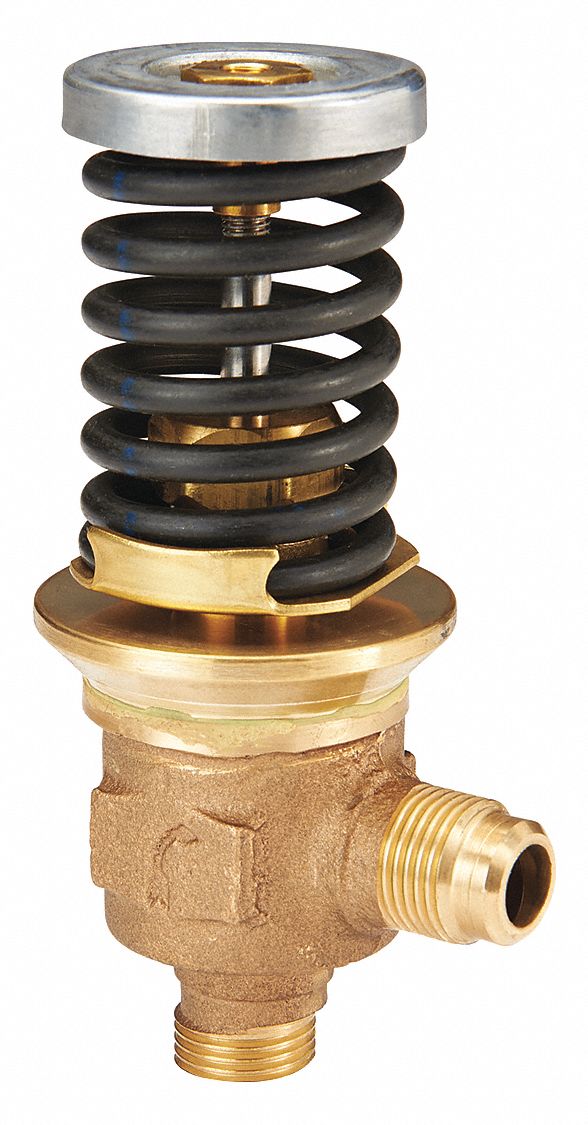 Pneumatically Actuated Diaphragm Valve: 1/2 in, Brass, 2-Way, Flare x Flare