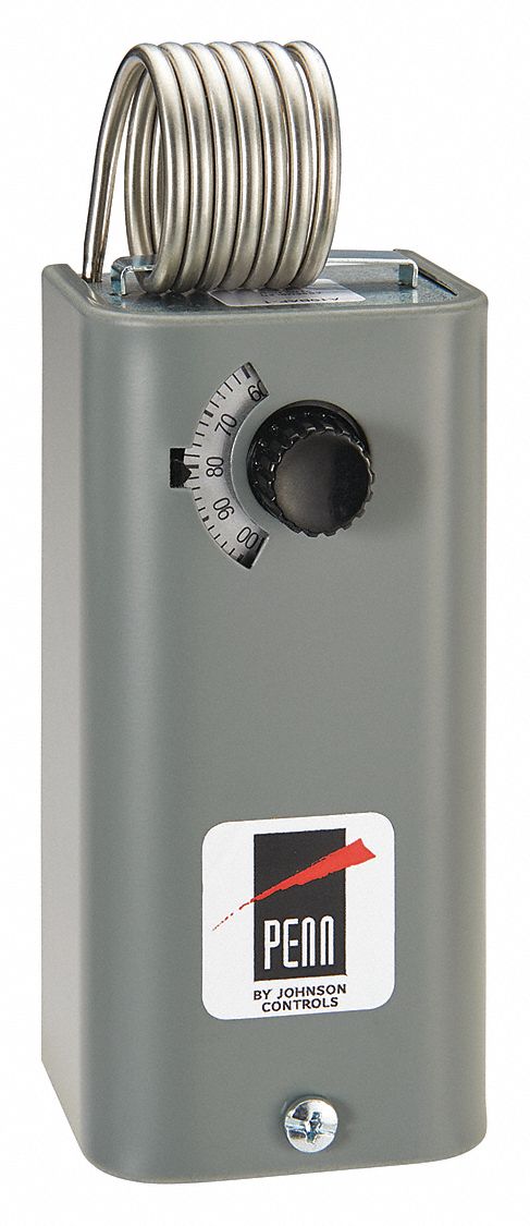 LINE VOLT MECHANICAL THERMOSTAT, HEAT ONLY, STEEL, 30 °  TO 110 ° F, 11/2 ° F, 24 TO 277V AC