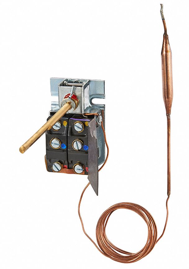 Line Volt Mechanical Tstat: 20° to 80°F, Steel, Adj, 2° to 7°F, 24 to 277V AC Volt