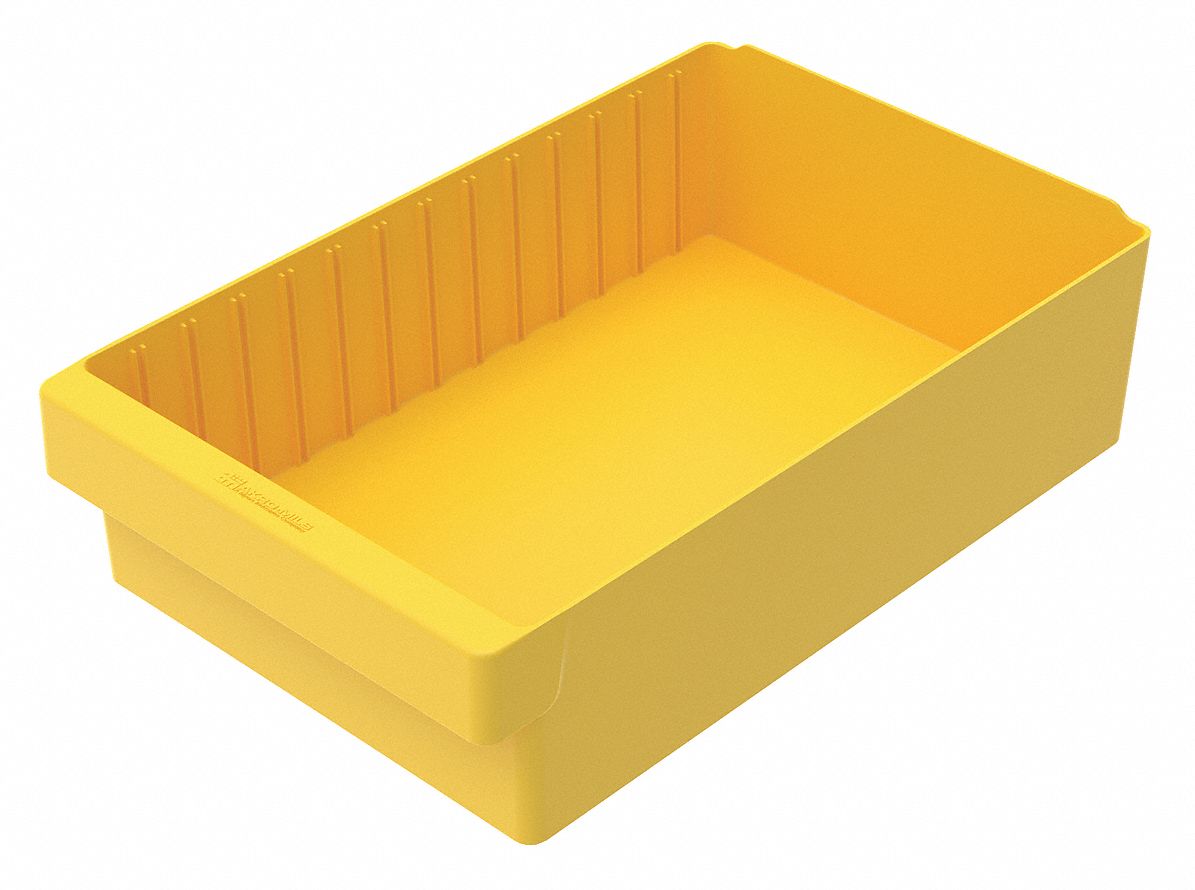 Drawer Bin,17-5/8x11-1/8x4-5/8In,Yellow