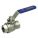 MANUAL TWO-WAY BALL VALVE: ½ IN, 316 STAINLESS STEEL, STRAIGHT VALVE BODY, LEVER