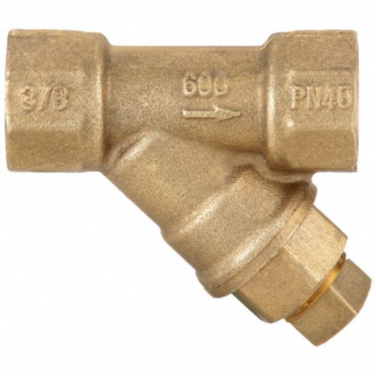 APPROVED VENDOR Y Strainer: Brass, 3/4 in, NPT, Mesh, 20 mesh, 600 psi, 2  3/4 in Ht
