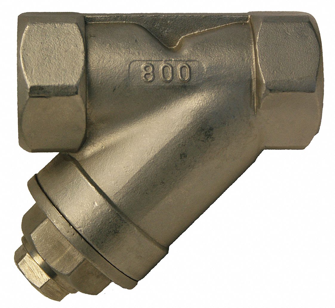 GRAINGER APPROVED Y Strainer Stainless Steel, 2 in, NPT, Mesh, 20 mesh