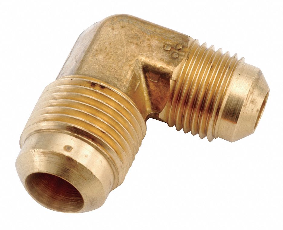 Flared Fitting Tee: 1/2 in OD x 3/8 in OD Fitting Size, Flared, Brass