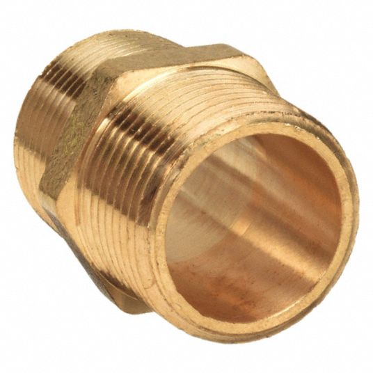 7/8 Male Pipe x 1/2 Female Pipe Adapter, Brass, Pipe Fitting