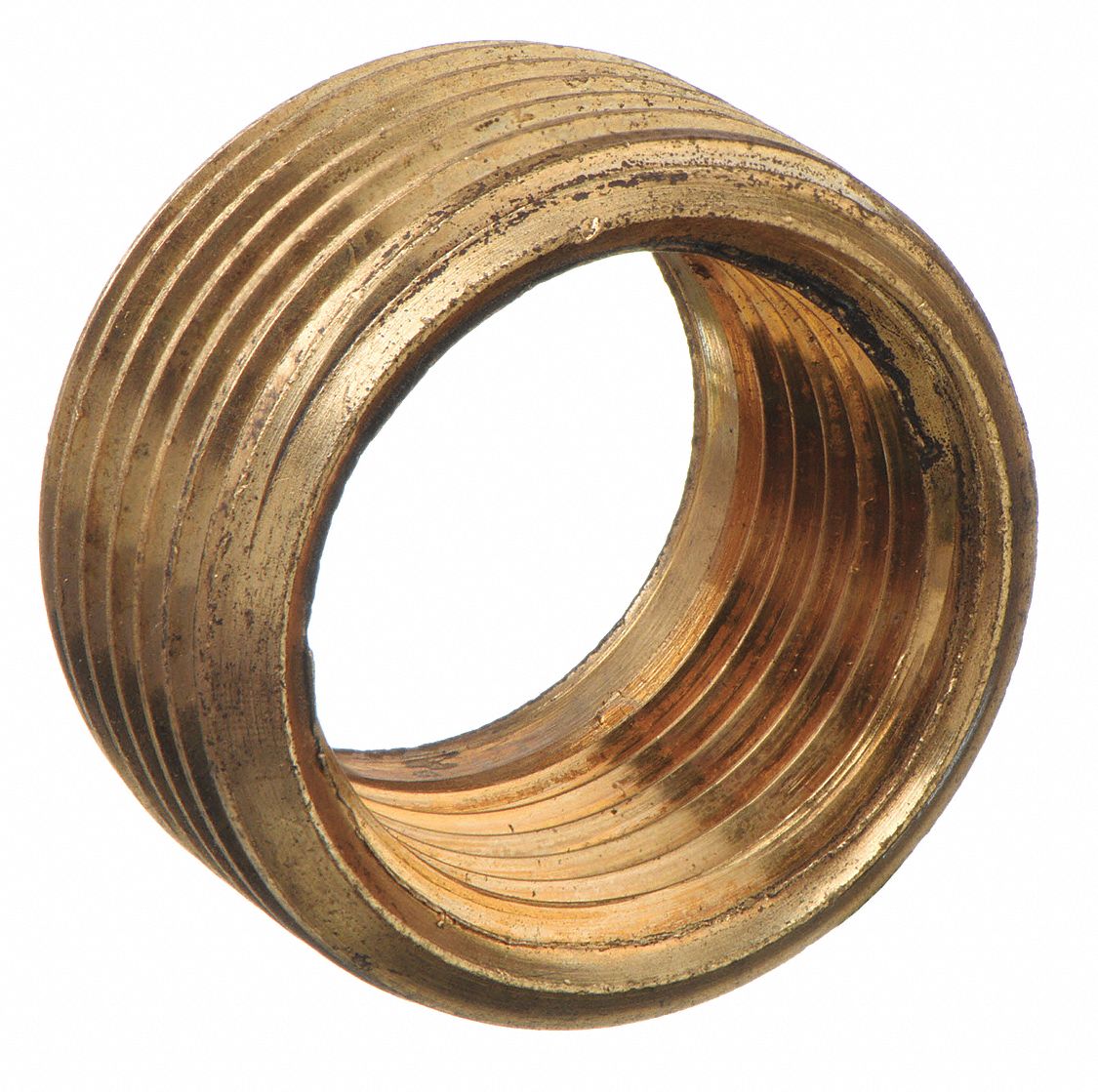 FACE BUSHING: BRASS, ⅜ IN X ¼ IN FITTING, MALE NPT X FEMALE NPT, ½ IN OVERALL LG
