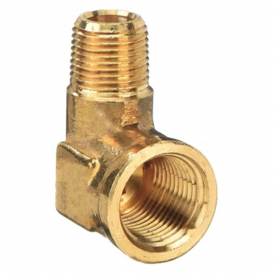 Street Elbow 90 Degree 3/8 Male NPT x 3/8 Female Brass Pipe