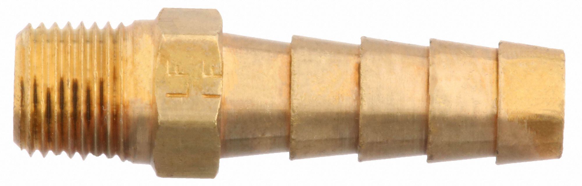 GRAINGER APPROVED Barbed Hose Fitting, Fitting Material Brass x Brass ...