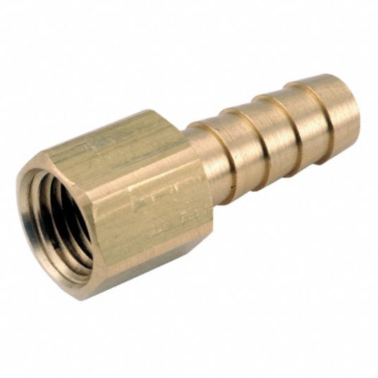 GRAINGER APPROVED Barbed Hose Fitting, Fitting Material Brass x Brass