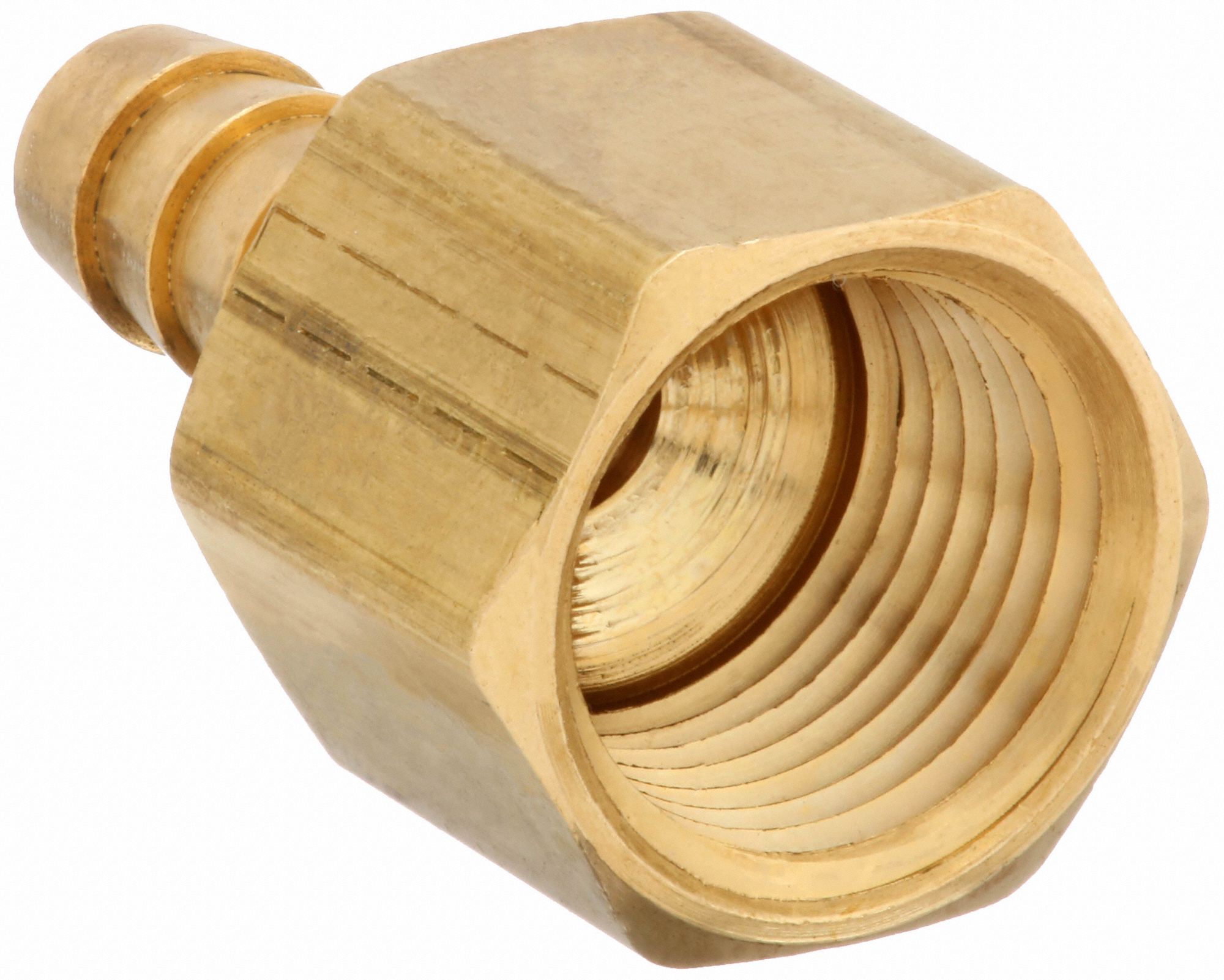 GRAINGER APPROVED Barbed Hose Fitting, Fitting Material Brass x Brass