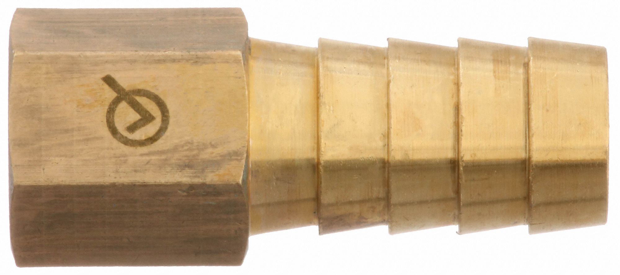 GRAINGER APPROVED Barbed Hose Fitting, Fitting Material Brass x Brass