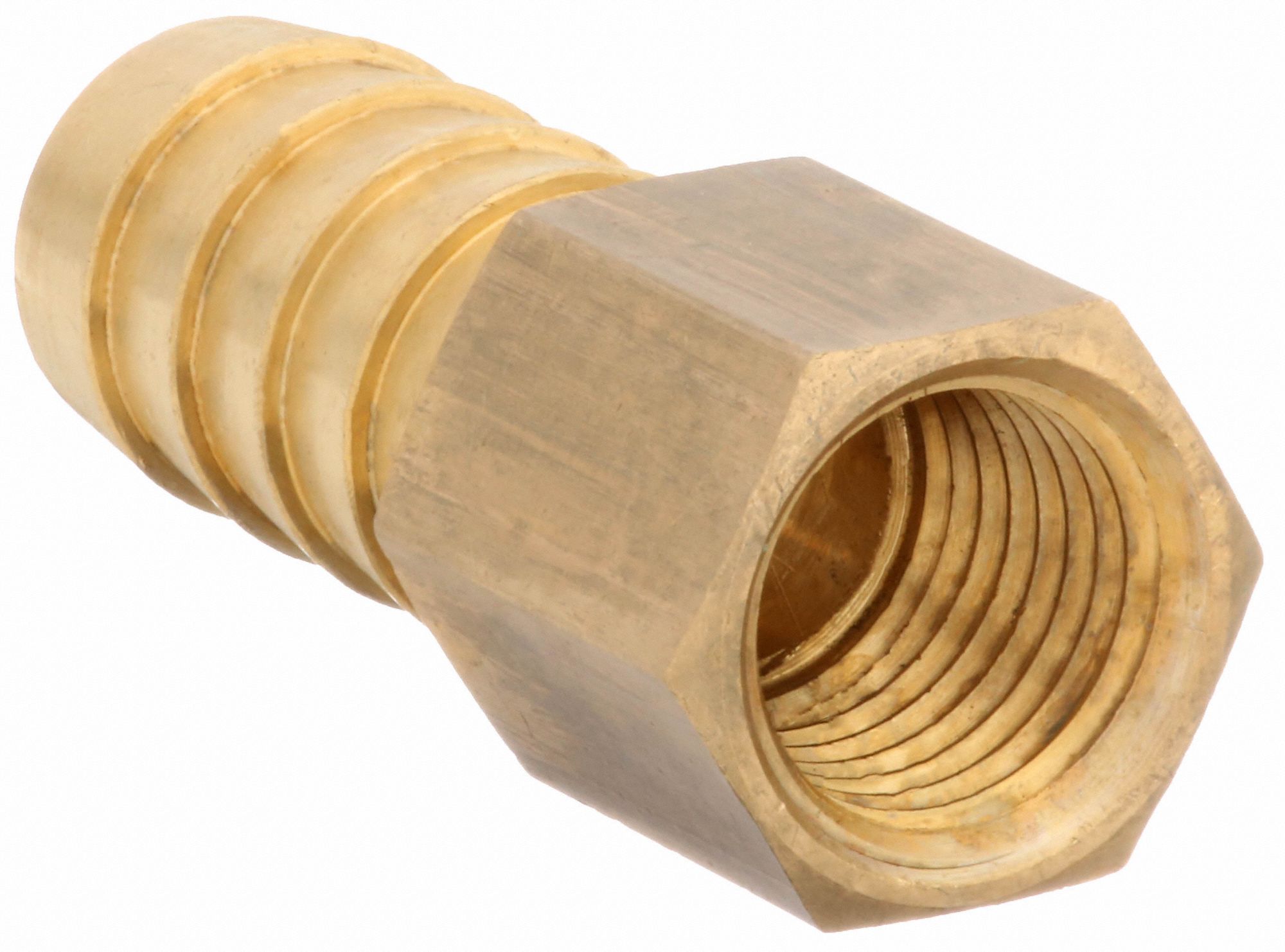 GRAINGER APPROVED Barbed Hose Fitting, Fitting Material Brass x Brass