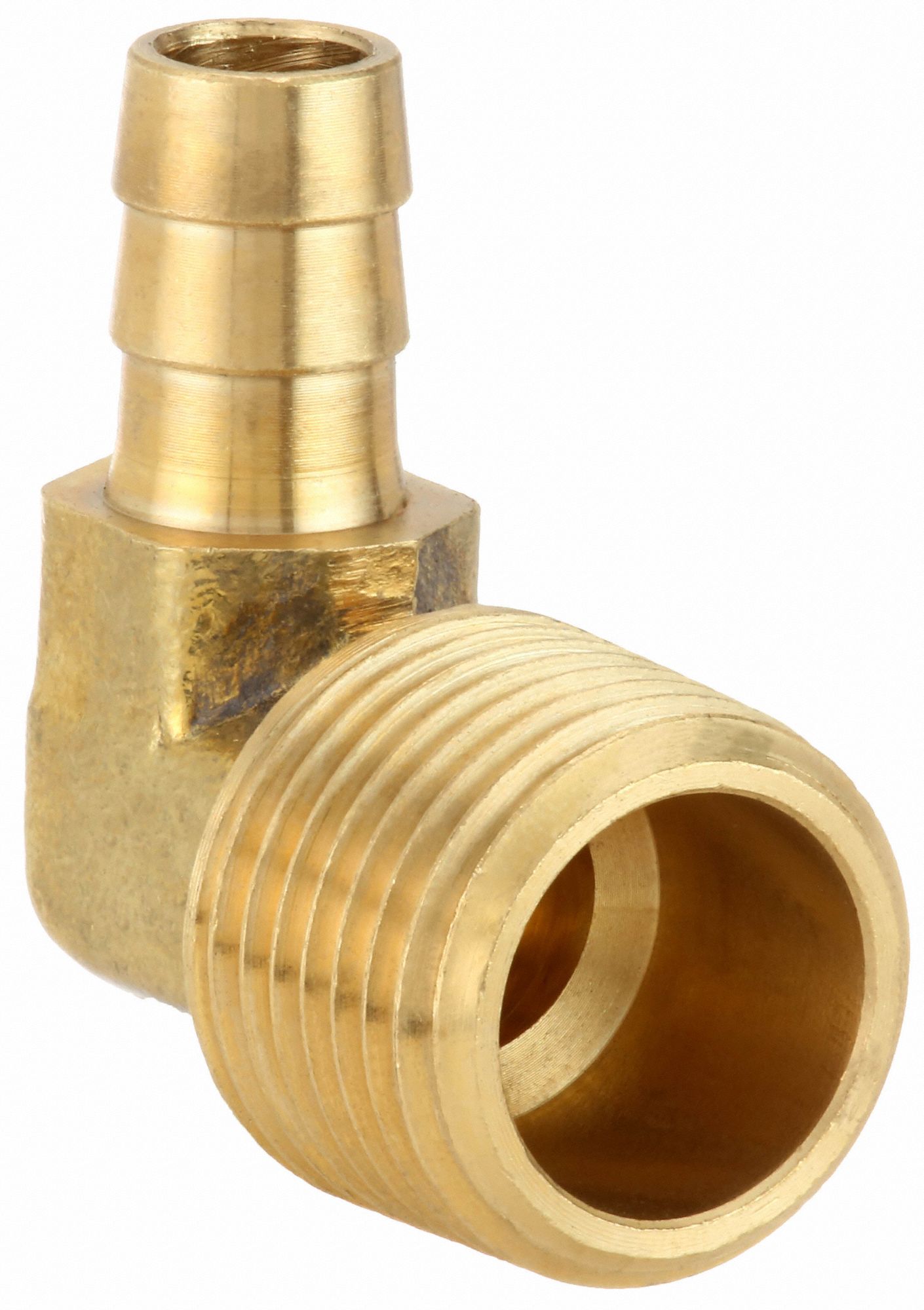 GRAINGER APPROVED Barbed Hose Fitting, Fitting Material Brass x Brass