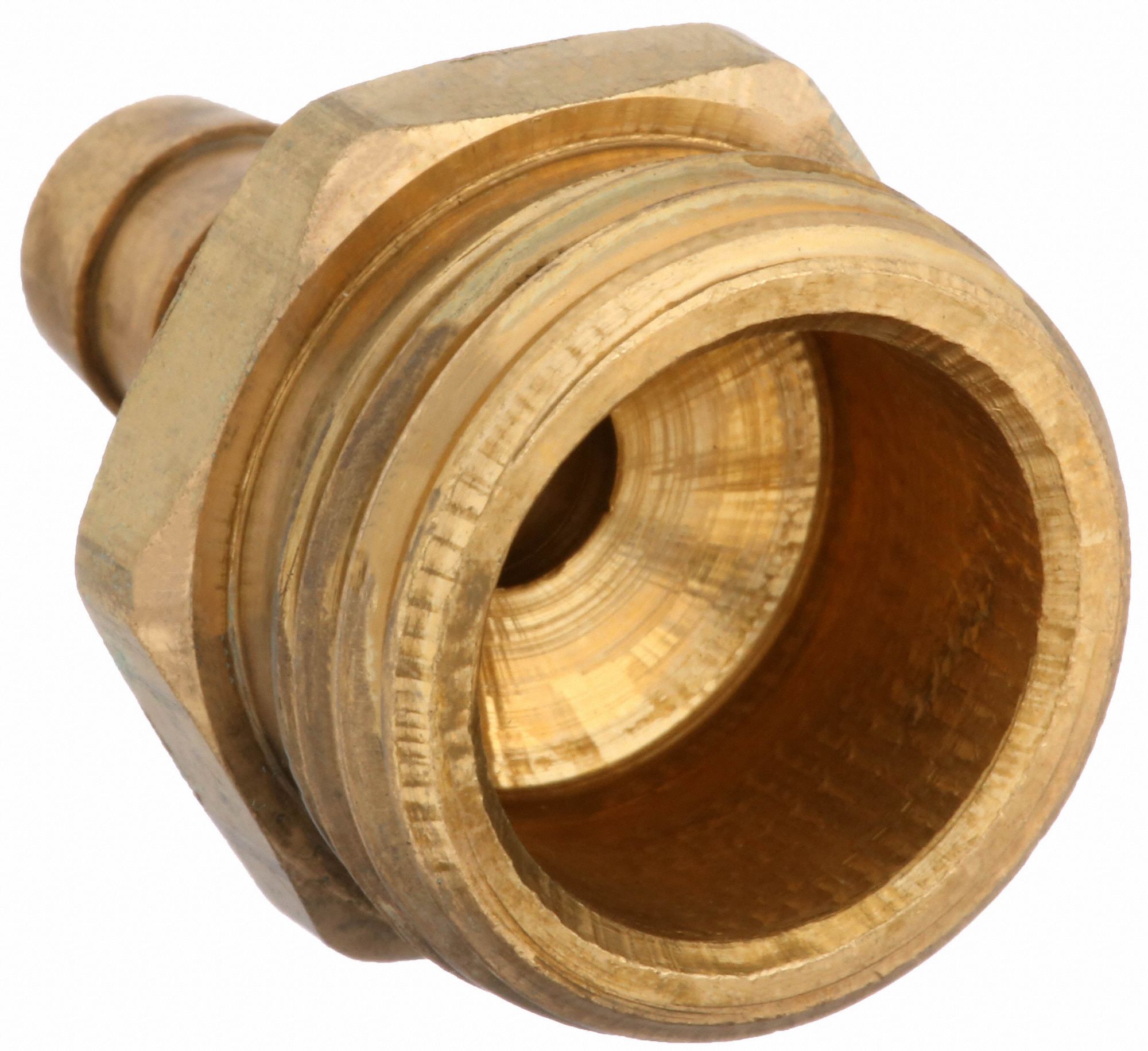 GRAINGER APPROVED Barbed Hose Fitting, Fitting Material Brass x Brass