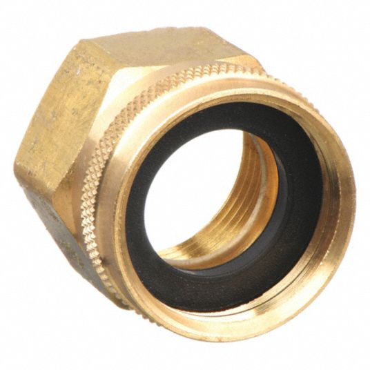 3/4 in x 3/4 in Fitting Size, Female x Female, Garden Hose Adapter