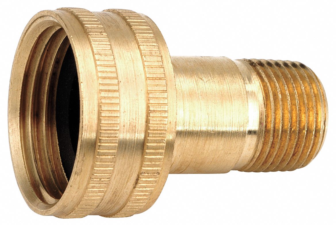 Grainger Approved Garden Hose Adapter Fitting Material Brass X Brass Fitting Size 3 4 In X 1 2 In 20xp99 707420 1208 Grainger