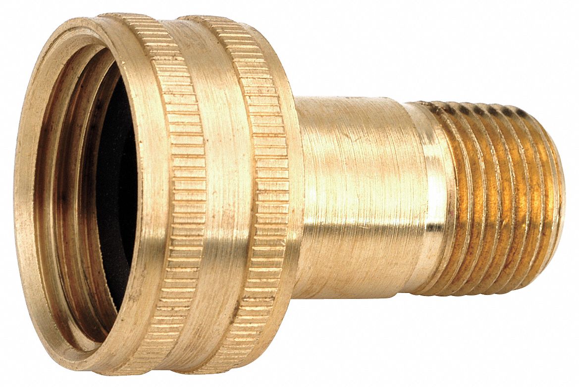 Grainger Approved Garden Hose Adapter Fitting Material Brass X Brass Fitting Size 3 4 In X 1 2 In xp99 7074 18 Grainger