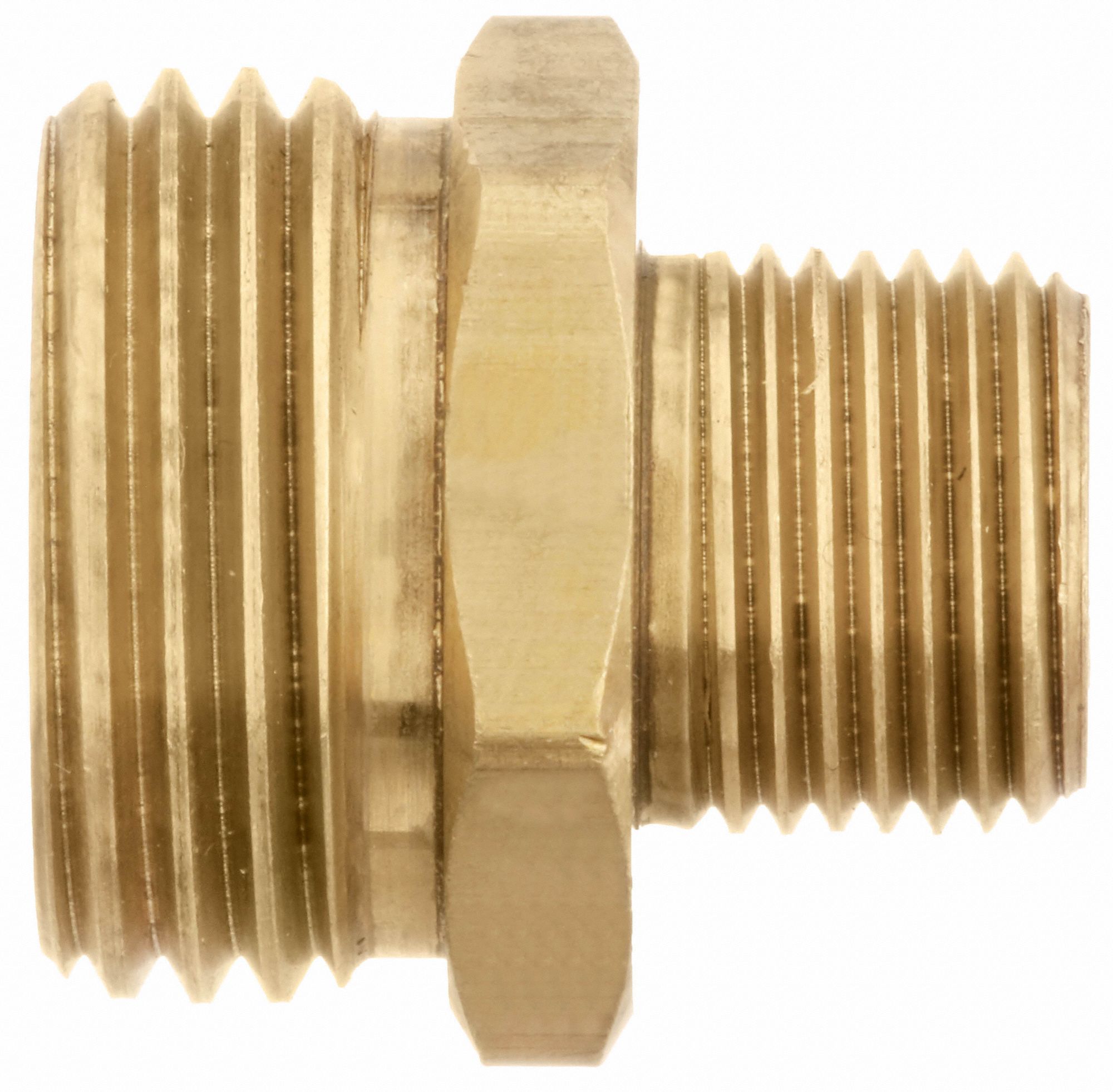 GRAINGER APPROVED Garden Hose Adapter, Fitting Material Brass x Brass