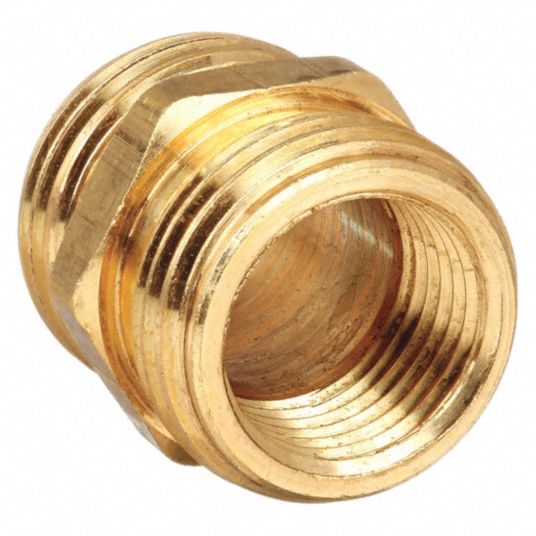 Brass Garden Hose Fitting Adapters 3/4 Male NPT to 3/4 GHT Set