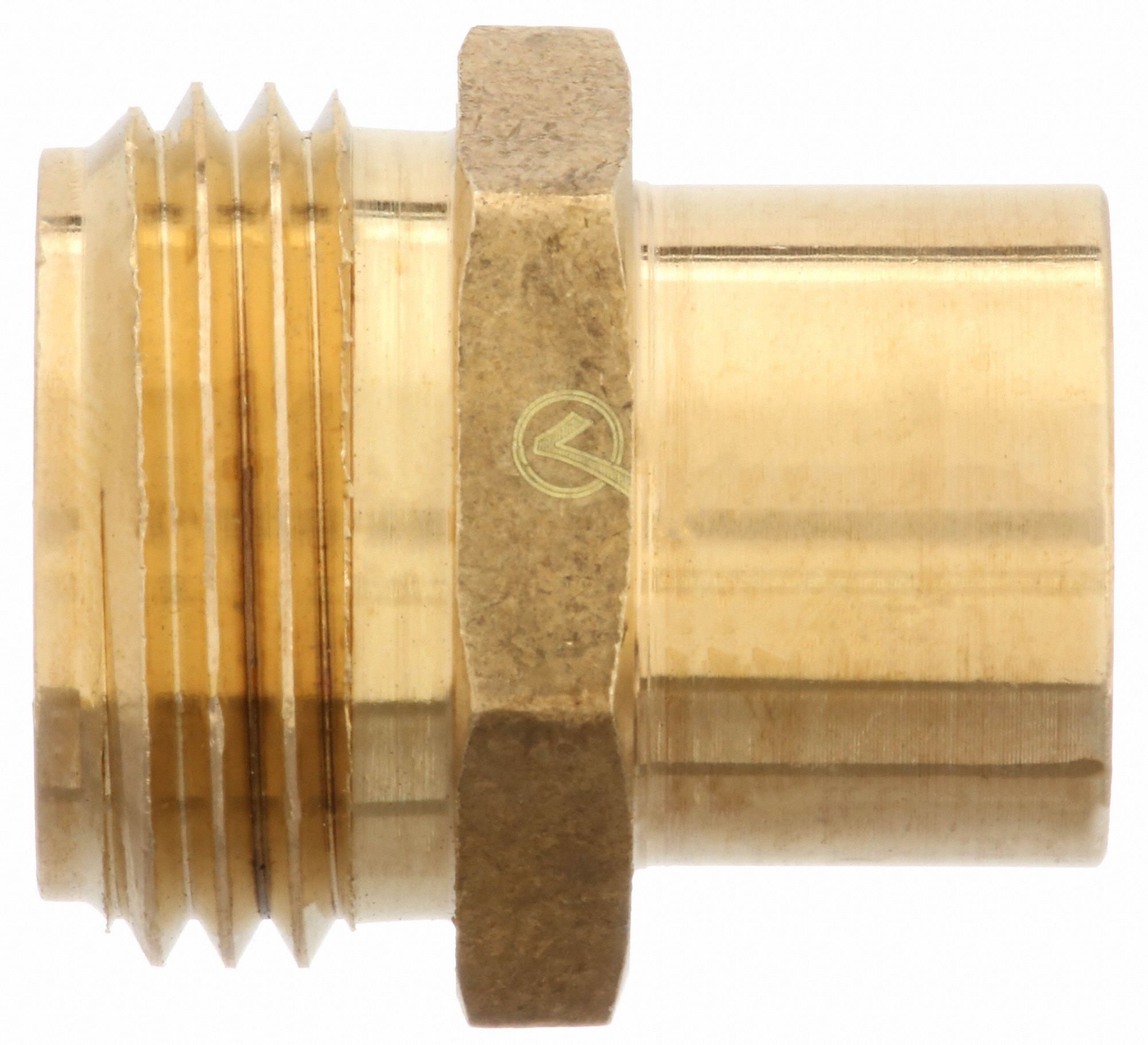 GRAINGER APPROVED Garden Hose Adapter 3/4 in x 3/8 in Fitting Size, Male x Female, Swivel, 1 1/