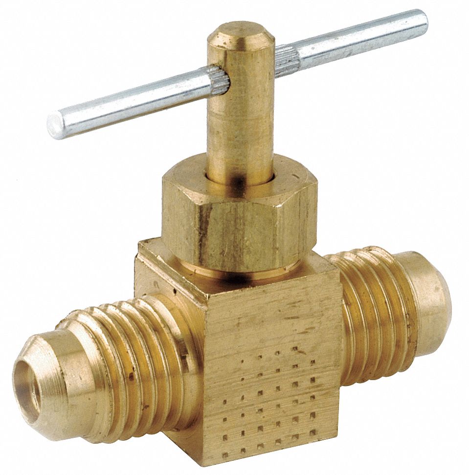 APPROVED VENDOR Needle Valve: Straight Fitting, Low Lead Brass, Flare ...