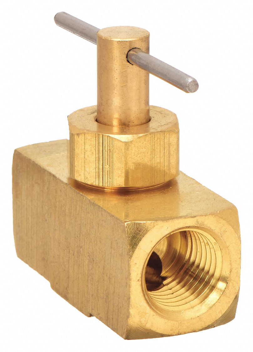 NEEDLE VALVE, BRASS, ⅛ IN PIPE, FNPT X FNPT, 150 PSI MAXIMUM (CWP), NPT