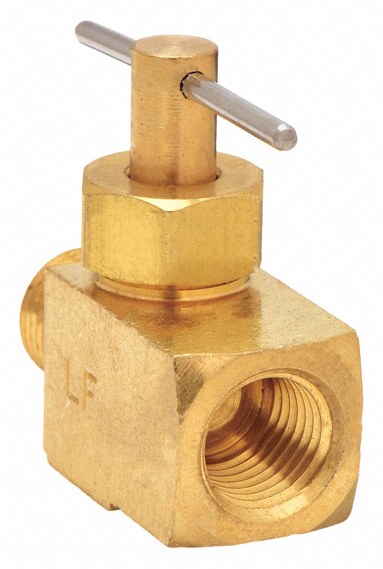 NEEDLE VALVE,STRAIGHT,BRASS,1/8 IN.