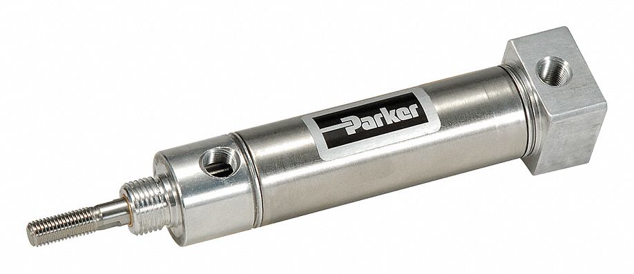 PARKER 5.75" Stainless Steel Rear Block Mounted Air Cylinder with 1" Stroke   Air Cylinders   20XT04|1.06BRDSR01.00