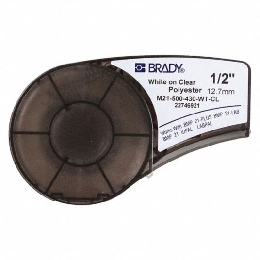 3PK Compatible for BRADY M21-500-595-WT Label Cartridge,Black/White,1/2 In W 